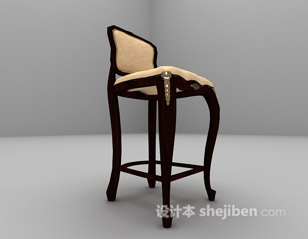 欧式风格高脚沙发3d模型下载