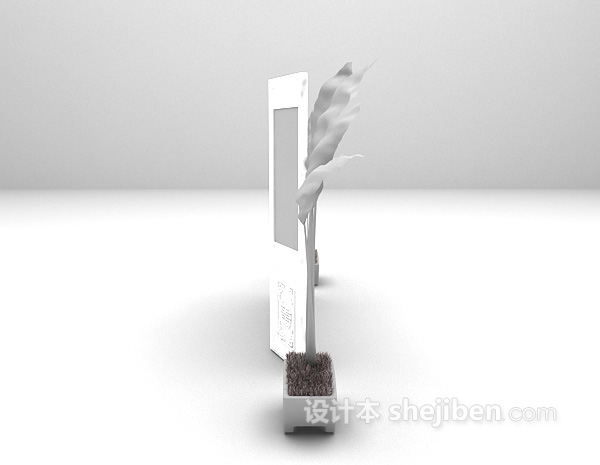 中式风格木质屏风欣赏3d模型下载