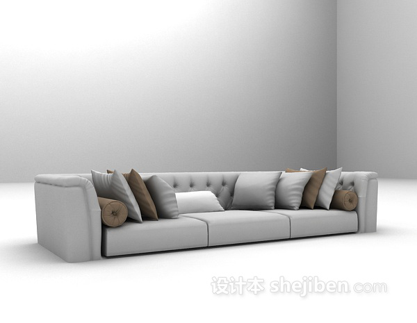 免费现代三人沙发3d模型下载