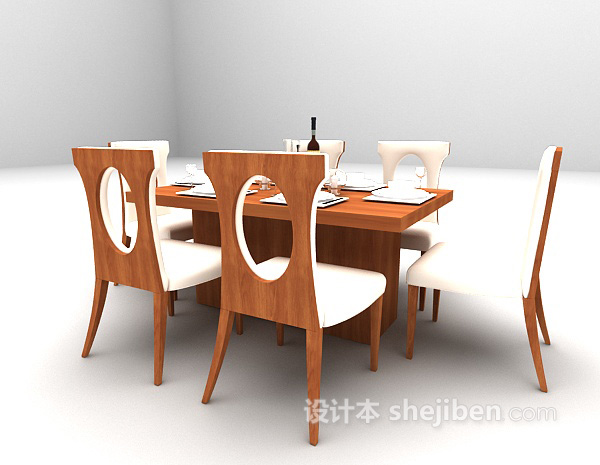 免费灰色餐桌免费3d模型下载