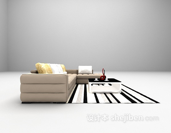 设计本现代沙发3d模型下载