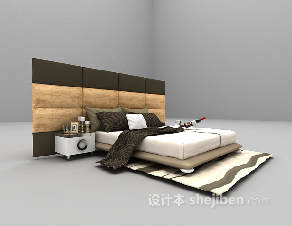 欧式风格欧式床欣赏3d模型下载