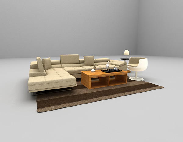 现代风格现代沙发3d模型下载