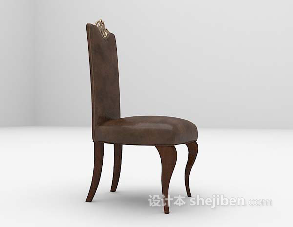 欧式黑色家居椅3d模型下载