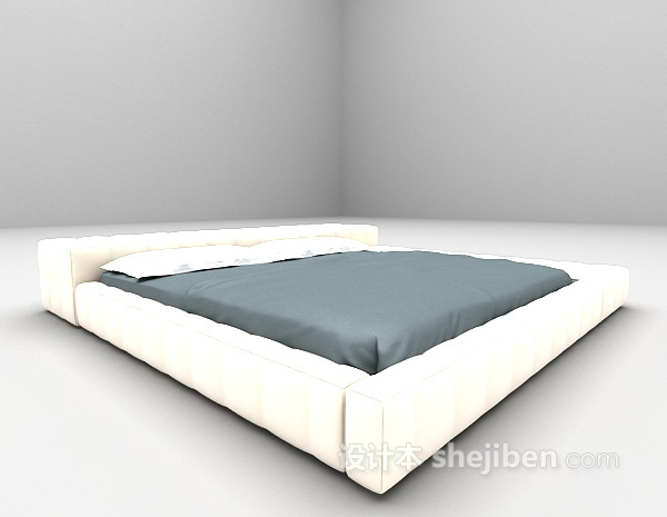 现代风格矮床3d模型下载