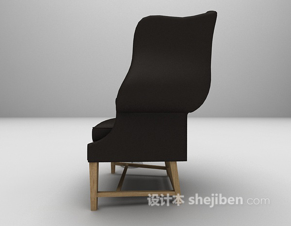 设计本灰色沙发3d模型下载