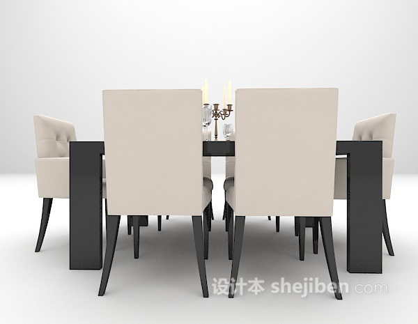 欧式西餐餐桌大全3d模型下载