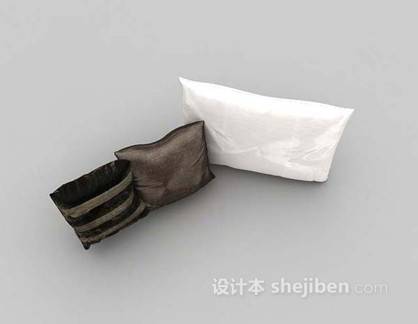 现代风格枕头3d模型下载