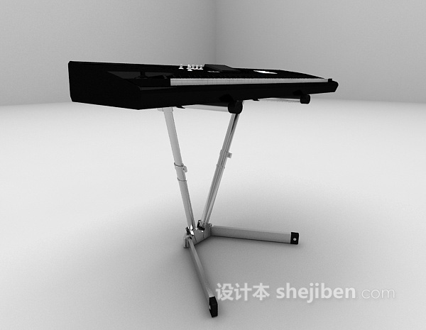 现代风格电子琴3d模型下载