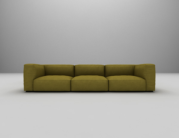 绿色组合沙发3d模型下载