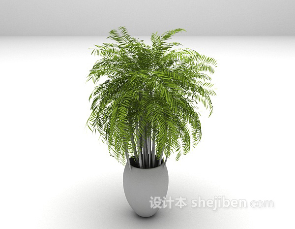 现代风格植物盆栽推荐3d模型下载