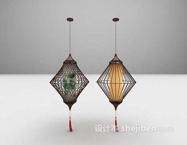 中式风格古典吊灯欣赏3d模型下载