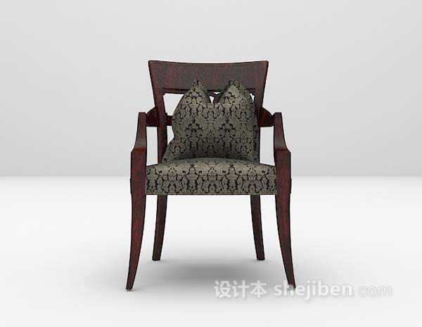 设计本棕色家居椅推荐3d模型下载