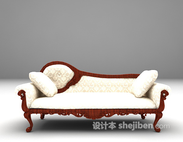 欧式躺椅3d模型下载