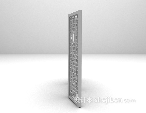 中式风格红木屏风3d模型下载