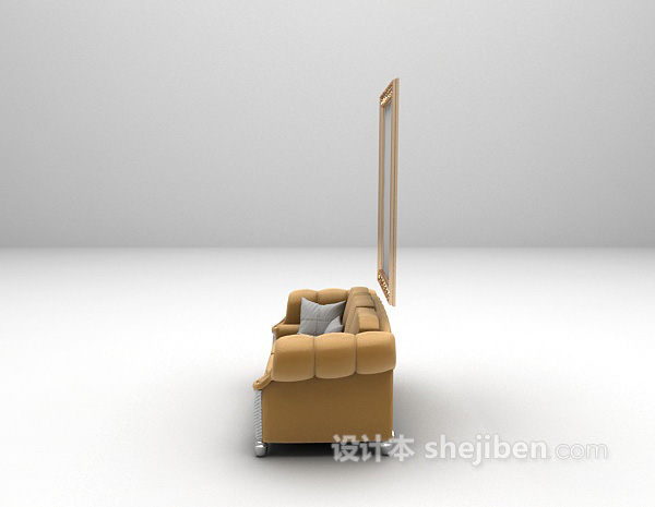 欧式风格简约欧式沙发3d模型下载