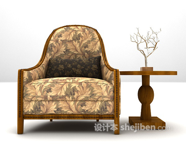 欧式风格欧式古典沙发3d模型下载