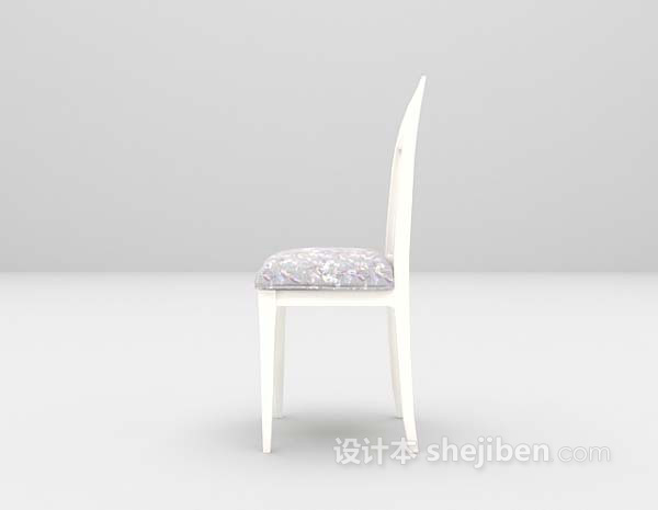 免费白色椅子3d模型下载
