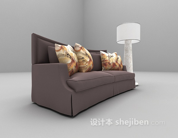 现代风格现代双人沙发3d模型下载