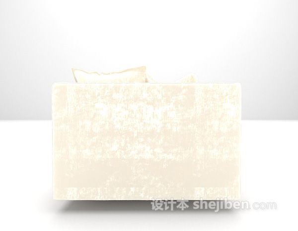 设计本白色沙发3d模型下载