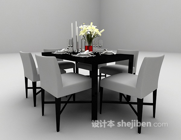 现代风格现代风格餐桌大全3d模型下载