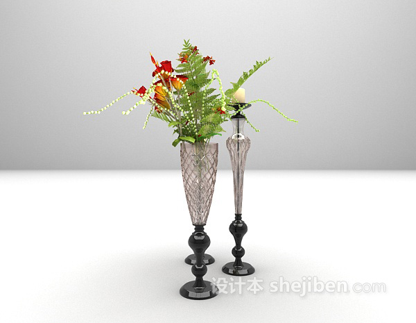 免费创意花瓶摆设3d模型下载