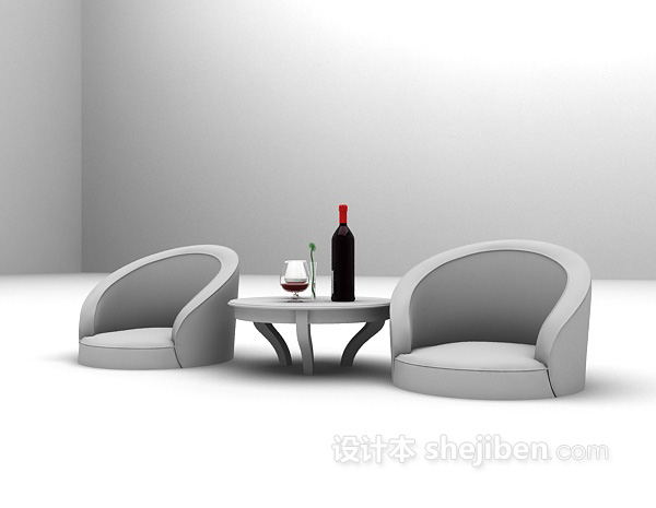 设计本现代简洁沙发3d模型下载