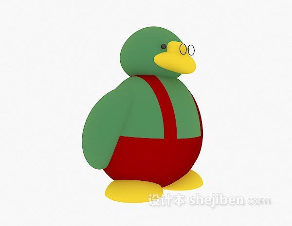 设计本玩具企鹅3d模型下载