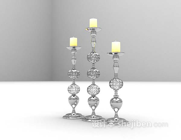 设计本装饰烛台3d模型下载