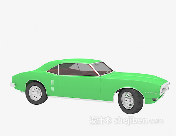 绿色小车车3d模型下载