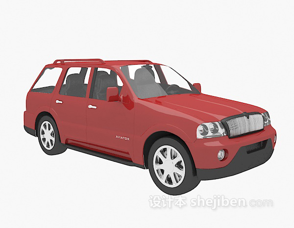 现代风格红色车欣赏3d模型下载