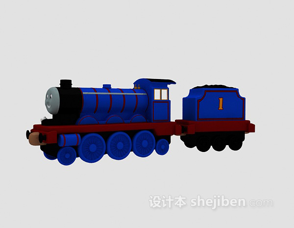 设计本儿童玩具蒸汽火车 3d模型下载