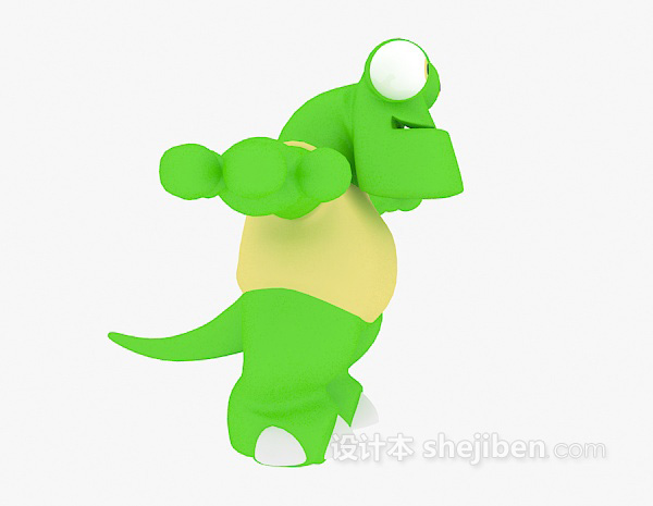 现代风格绿色动物儿童玩具3d模型下载