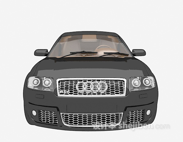 设计本黑色轿车3d模型下载