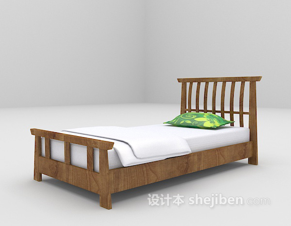 免费木质床推荐3d模型下载