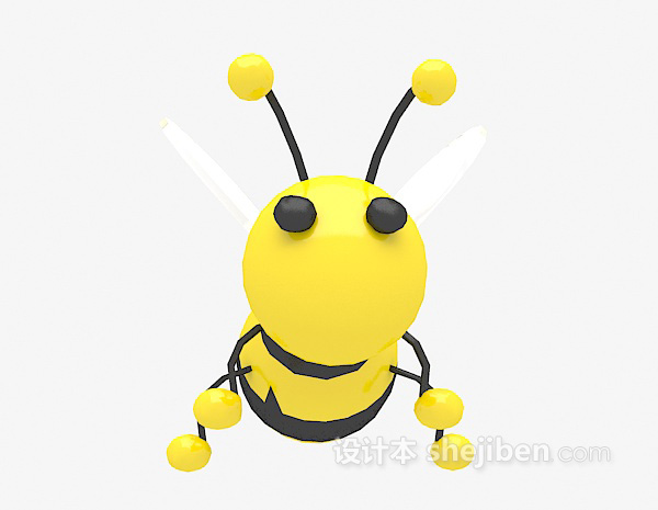 现代风格儿童动物玩具大黄蜂3d模型下载