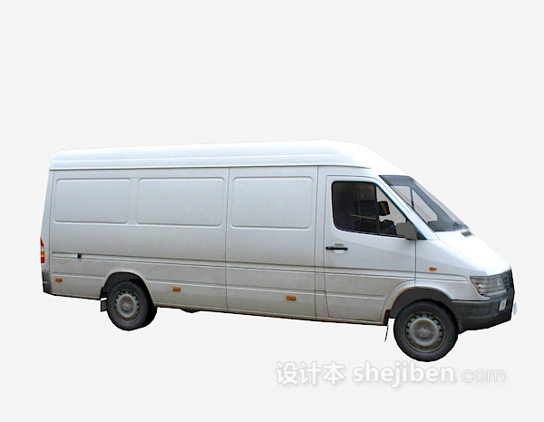现代风格白色面包车 车3d模型下载