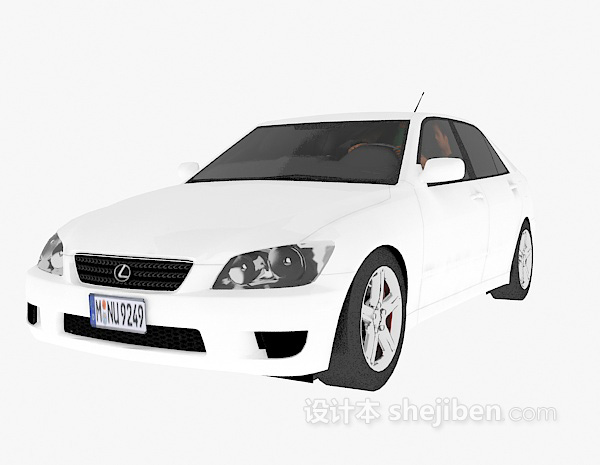 免费白色汽车3d模型下载