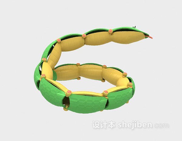 蛇玩具3d模型下载