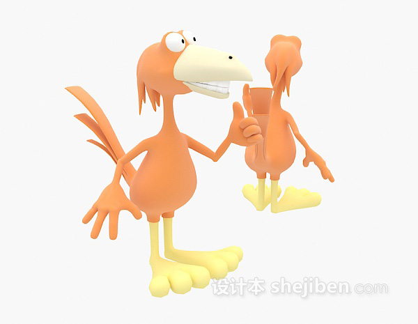 设计本儿童动物玩具小鸡3d模型下载