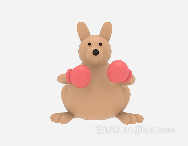 儿童玩具拳击袋鼠 3d模型下载