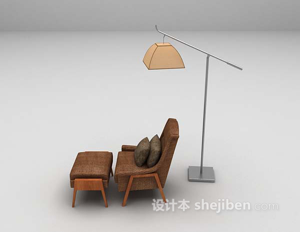 现代风格休闲椅组合推荐3d模型下载