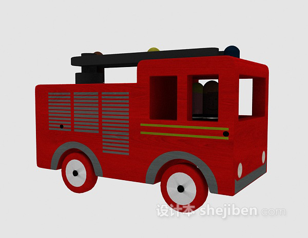 现代风格红色儿童玩具车3d模型下载
