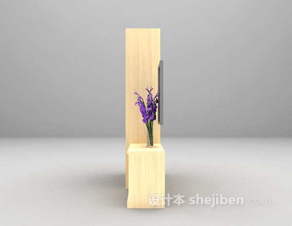 现代风格木质衣柜3d模型下载