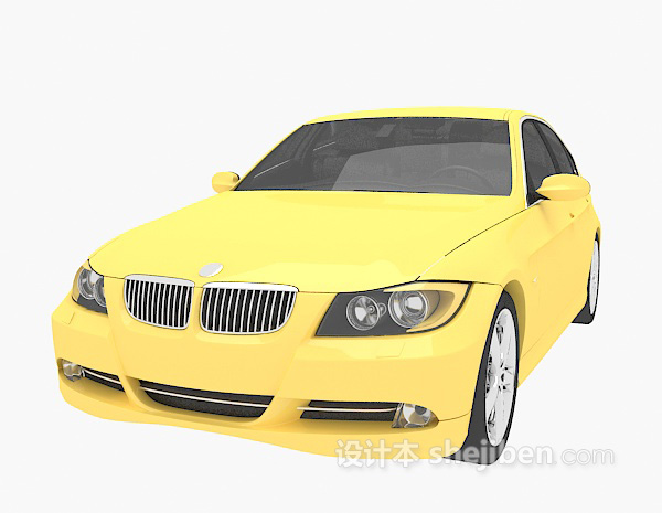 设计本黄色的车辆3d模型下载