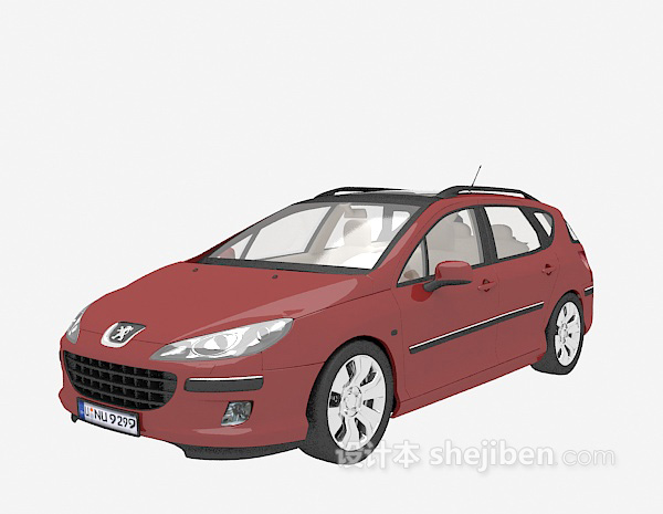 免费红色汽车免费3d模型下载