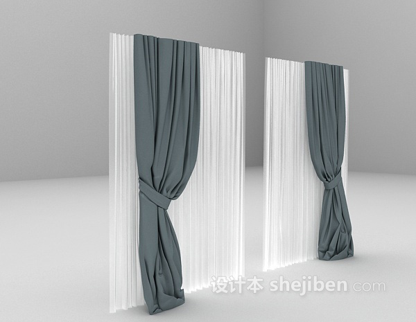 设计本窗帘max3d模型下载