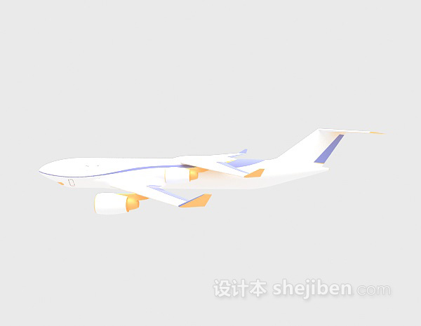 现代风格飞机3d模型下载