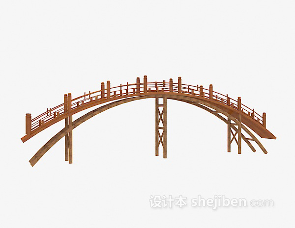 设计本木拱桥3d模型下载