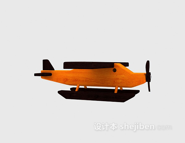 现代风格玩具飞机3d模型下载